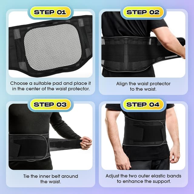 Detalle 1 de GlasFlength Faja Lumbar 4 varillas ajuste cómodo