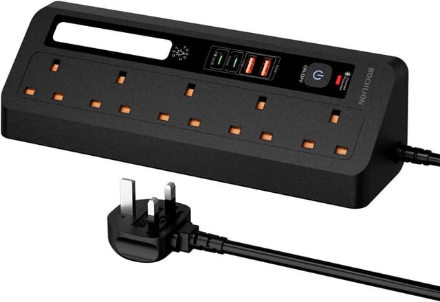 Detalle de Desk extension lead with USB, 9 in 1