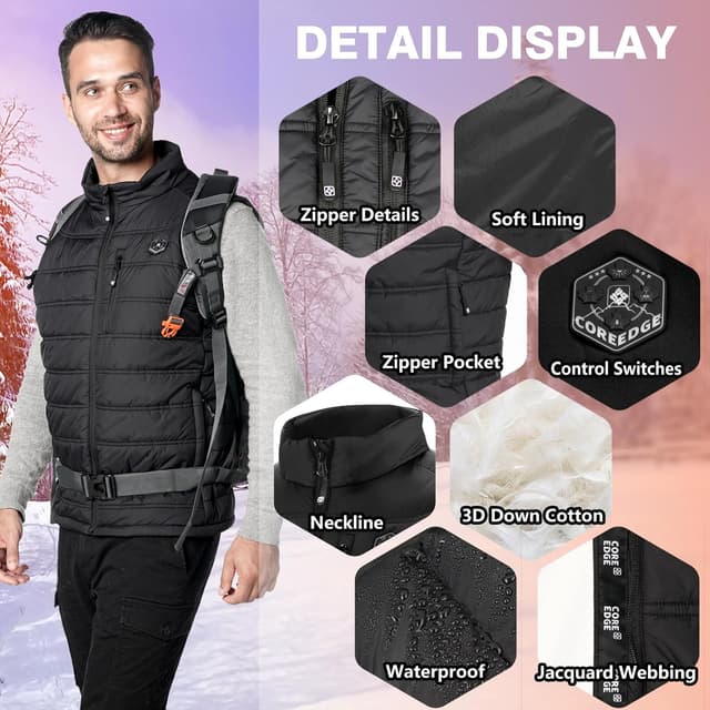 Thumbnail 2 de COREEDGE Beheizbare Weste 10000mAh