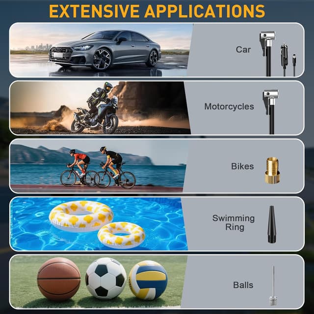 Thumbnail 5 de ZOPOM 12V Tire Inflator Portable Air Compressor