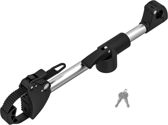 Detalle de EUFAB 11248 support de cadre à sangle réglable 40 cm (noir/argenté) pour vélo