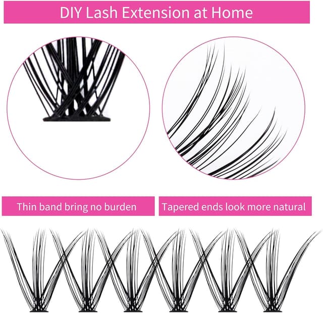 Thumbnail 1 de Extensión de Pestañas Cluster 30D+40D 0.07 D Curl 11mm 🌟