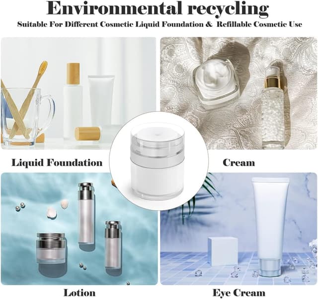 Thumbnail 6 de HOTUT Airless Pumpspender (1 Stück, 30 ml) – nachfüllbarer Vakuum-Kosmetikbehälter für Creme & Lotion