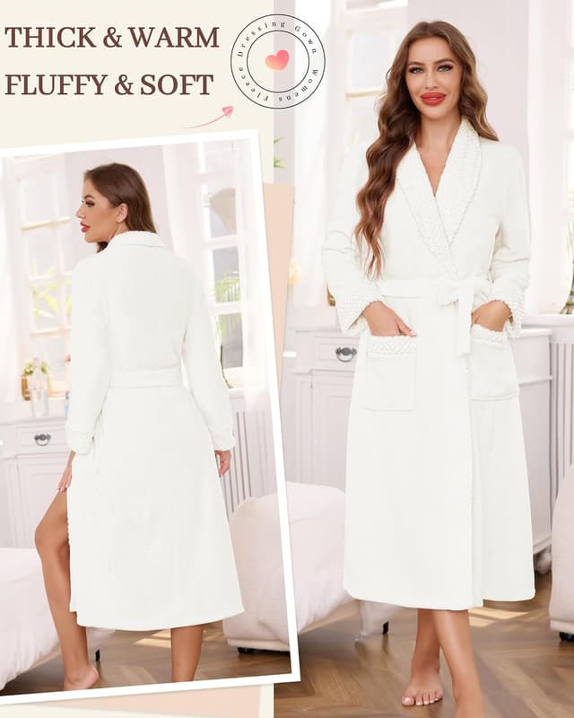 Thumbnail 1 de Lovasy Bata Mujer Invierno Felpa con bolsillos