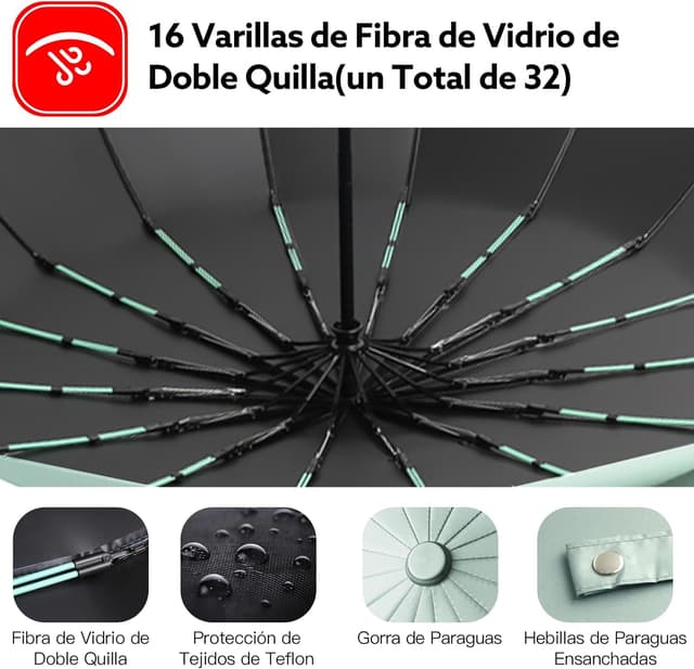 Thumbnail 2 de LENDOO Glegable 16 varillas paraguas 580 g
