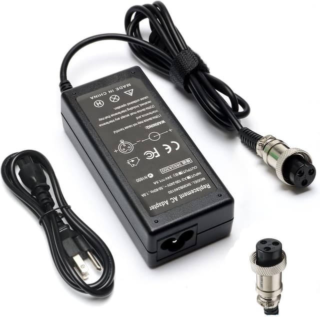 Detalle de Janboo 24V Scooter Battery Charger for Razor E-Series & Compatible Dirt Bikes (DC 24V, 1.5A)