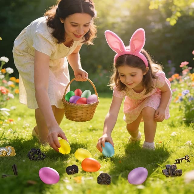 Detalle de 36 Pack Easter Eggs Filled with Brain Teaser Puzzles (Easter Basket Stuffers) — 36-Piece Puzzle Gift Set