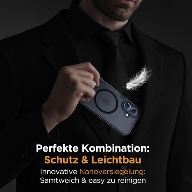 Thumbnail 6 de Miracase iPhone 17 Hülle MagSafe 6,3" Militärschutz Schwarz