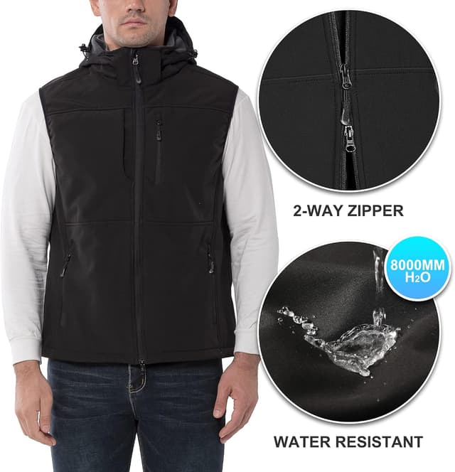 Detalle 1 de 33,000ft Softshellweste Herren 8000 mm