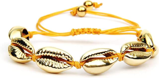 Detalle de GD GOOD.designs bracciale conchiglia regolabile da uomo, doratura 18K