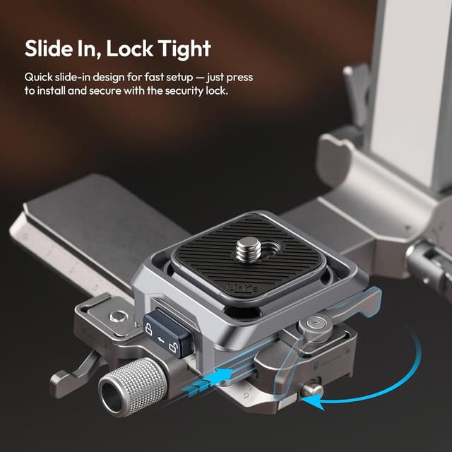 Detalle de ULANZI C061 Kamera Schnellwechselplatte für DJI RS2/RS3/RS4 & RS4 mini Gimbal (Quick Release, Tragfähigkeit bis 6 kg)