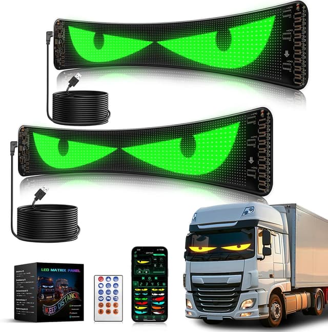 Detalle de ZIMAOER Devil Eyes LED, 2 pezzi 60x12cm