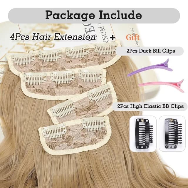 Detalle 2 de Clip-in Haarverlängerung 24 Zoll, 4-teilig