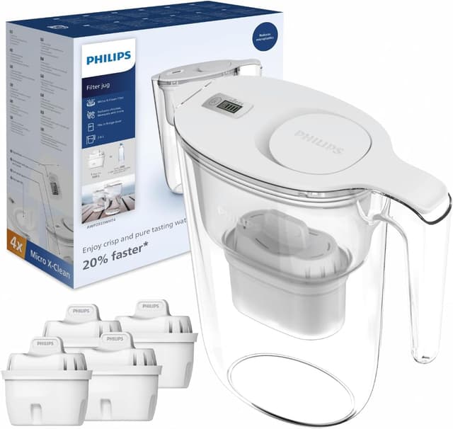 Detalle 2 de Philips Water Filter Jug +4 Taste+ and Replacement Filter Cartridges (Electronic timer, 2.6 litres)