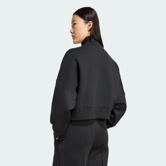 Detalle 2 de Adidas Chaqueta con cremallera Off Placed 3 Stripes en negro