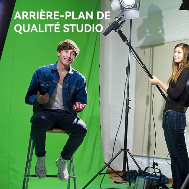 Thumbnail 6 de Heysily Toile de fond verte 2 x 3 m pour studio