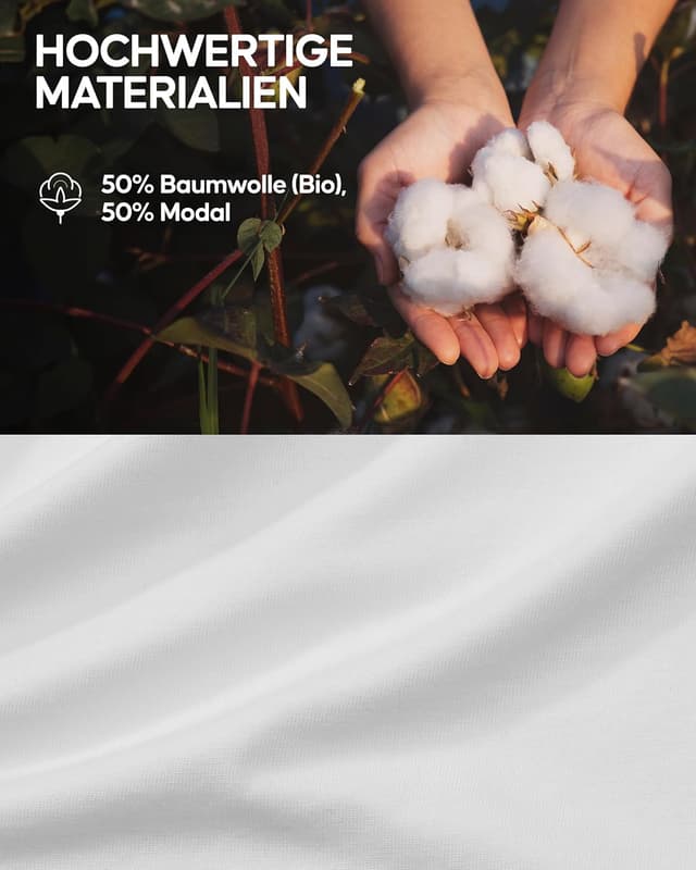 Detalle 2 de DANISH ENDURANCE Kurzarm T Shirt Modal Bio-Baumwolle