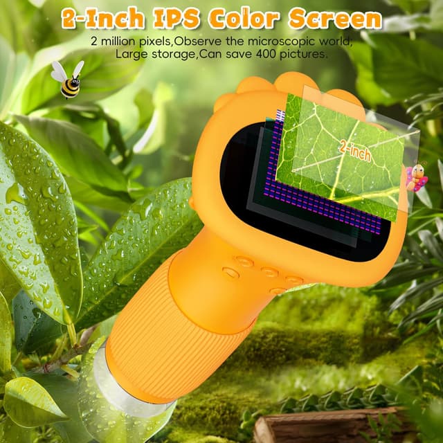 Thumbnail 1 de Ahalfcit 1000X Kinder-Mikroskop 2" Bildschirm