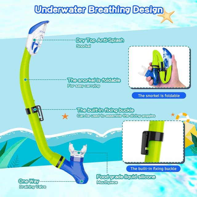 Detalle 1 de HH HHAO SPORT Snorkeling Gear for Kids