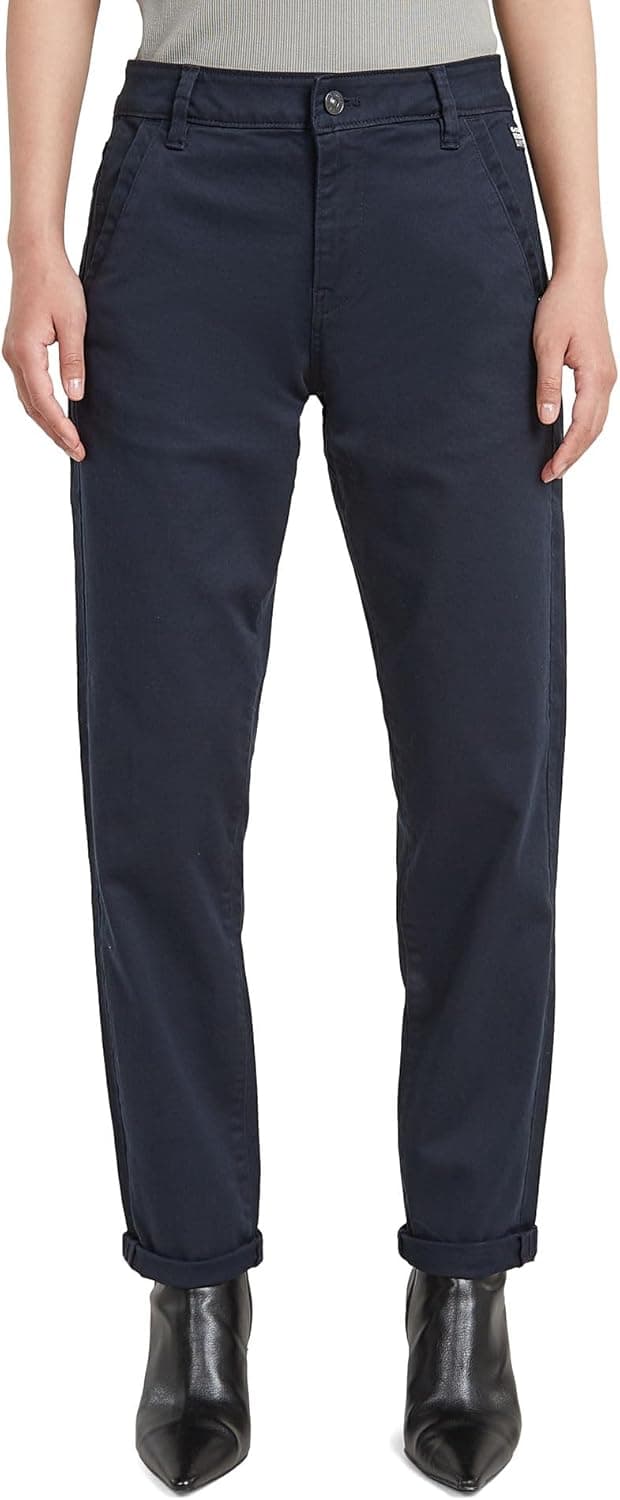 Detalle de G-Star Damen Kate Boyfriend Chino – Chino mit Reißverschluss & Knopf, bequem für den Alltag