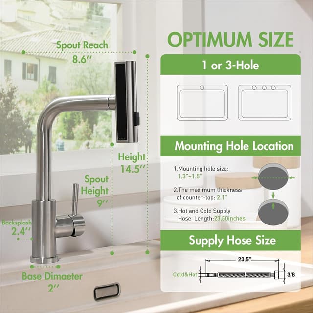 Thumbnail 1 de CENOSA Kitchen Faucet with Pull-Down Spray 🚰