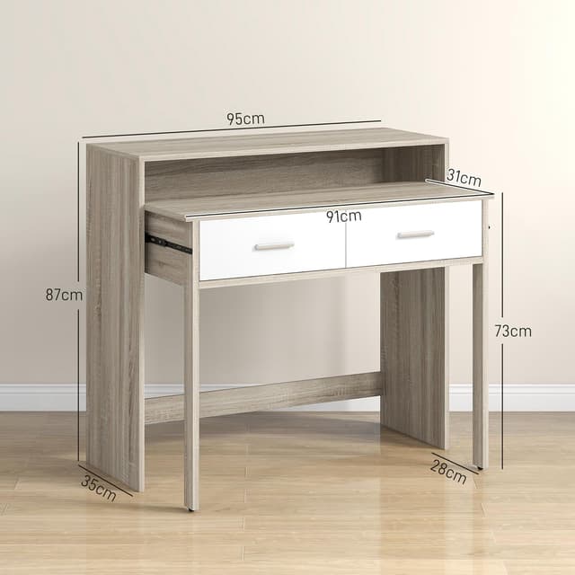 Thumbnail 6 de HOMCOM Table Console d'entrée 95l x 35P x 87H cm