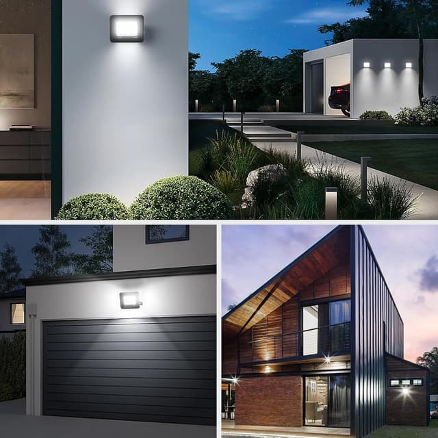 Thumbnail 6 de Fynokst 2 faretto LED da esterno 10W IP66 6000K 1080lm, sovraluce per giardino, garage e campo sportivo