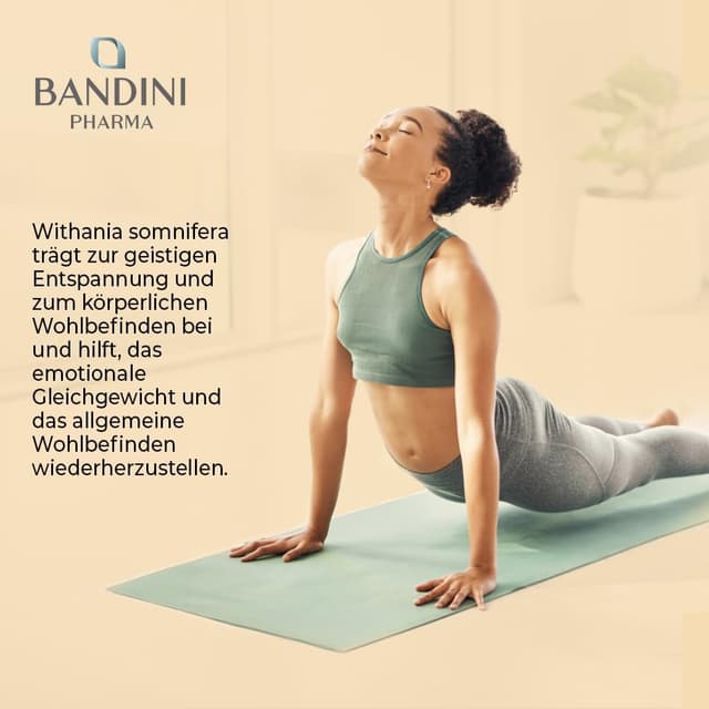 Thumbnail 6 de Bandini® Ashwagandha (Withania somnifera) KSM-66® – patentierter Wurzelextrakt, 500 mg pro Kapsel, 60 Kapseln