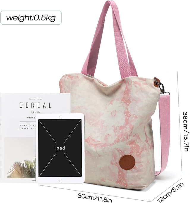 Detalle de Canvas Umhängetasche für Alltag mit 30 x 40 cm