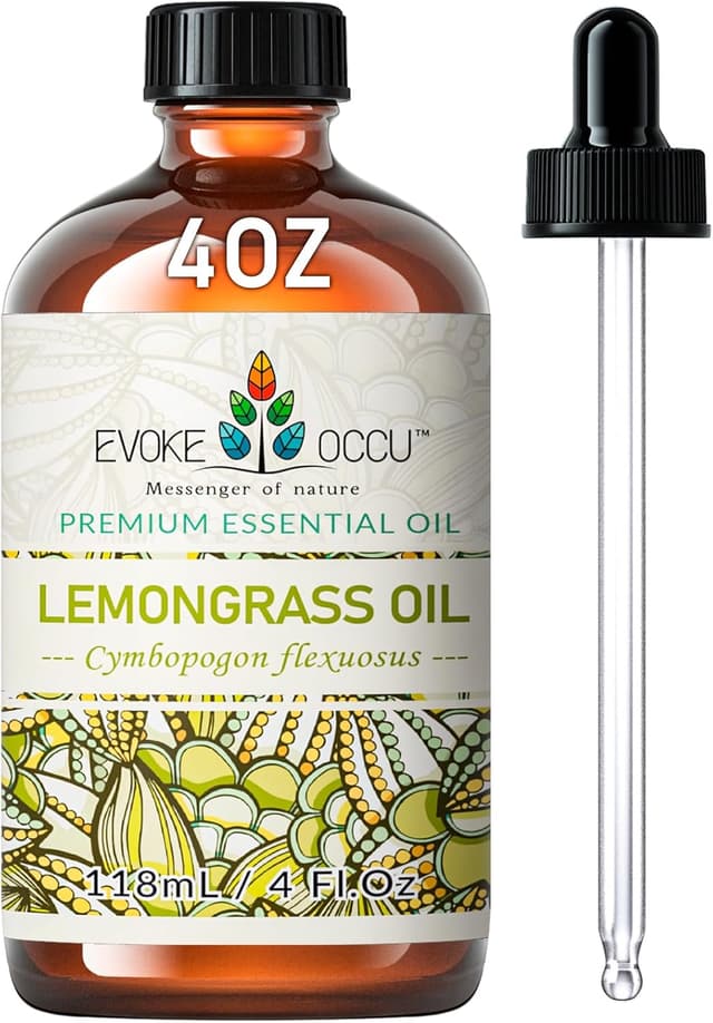 Detalle de EVOKE OCCU Zitronengras ätherisches Öl (Cymbopogon flexuosus) 118 ml – pur fürs Diffusor, Massage & Co.