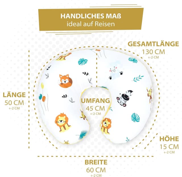 Detalle 2 de Totsy Baby Coussin d’allaitement et de grossesse Teddy, 130 cm (soutien pour maman et bébé)