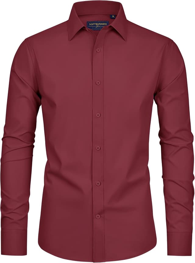 Thumbnail 6 de Siliteelon Men’s Stain Shield No Iron Dress Shirts (Stain-Repellent, Stretch, Regular Fit)