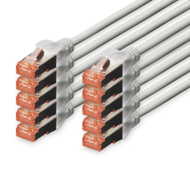 Detalle de Digitus 10x Cable Cat6 S/FTP 0.25 m