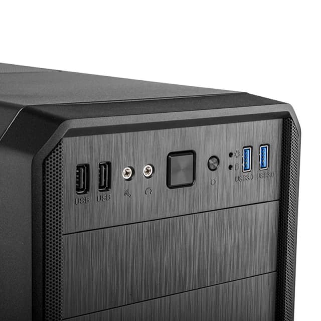 Detalle 2 de Nox Hummer ZS Negra: semitorre compacta con ventana lateral y buen soporte de ventilación