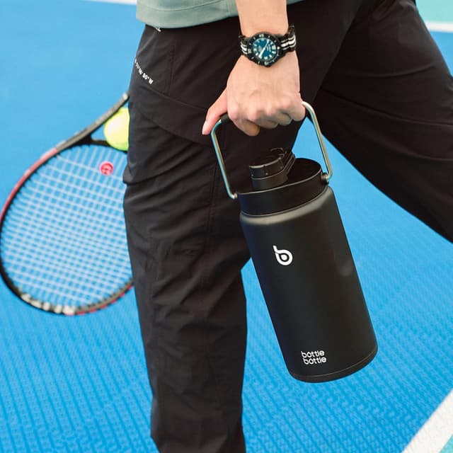 Thumbnail 6 de Bottle Bottle 2L Insulated Water Bottle (Half Gallon) with Straw, Dual-use Lid and Handle – Vacuum Stainless Steel Jug