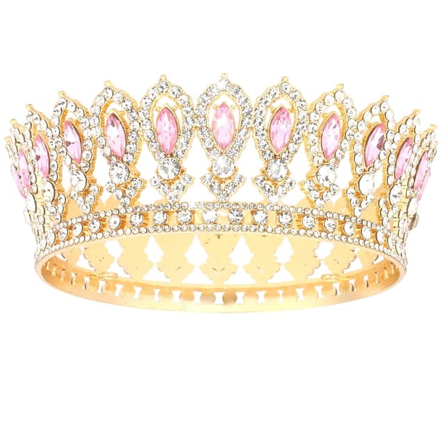 Imagen de KEUKORZ Rosa Gold Tiara Braut Tiara Diamantkranz en OfertitasTOP