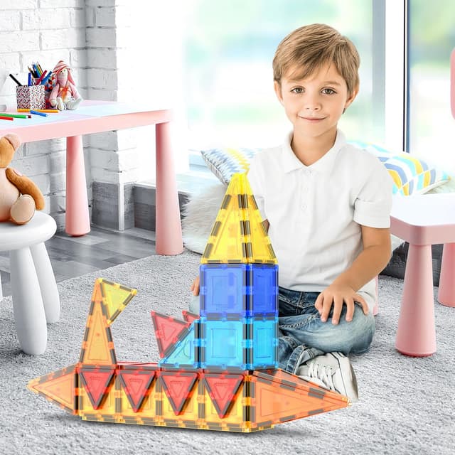 Detalle de PicassoTiles 60 Piece Magnetic Building Set