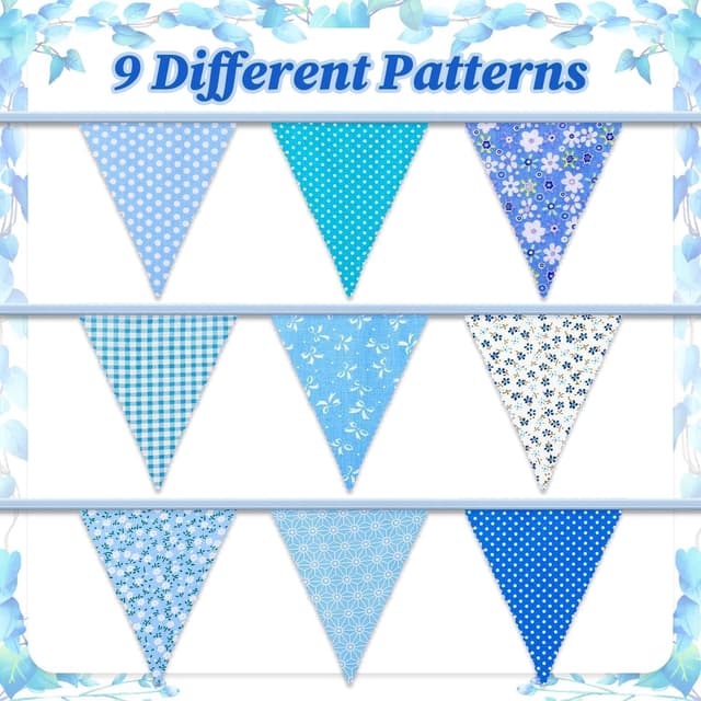 Detalle de Alintor Floral Bunting 45 flags 39.4ft