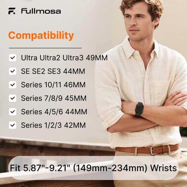 Thumbnail 6 de Fullmosa Braided Nylon Strap for Apple Watch (Magnetic clasp, 46mm/44mm/45mm/42mm/49mm)