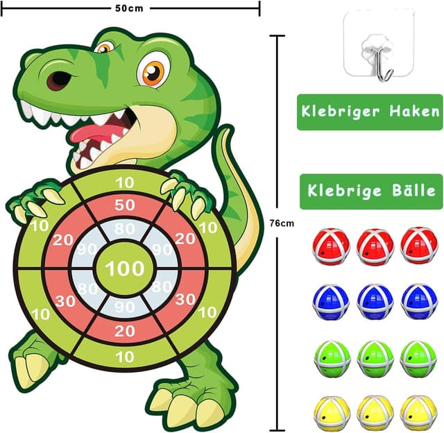 Detalle 2 de Dinosaurier Klett Dartscheibe Set 42 cm
