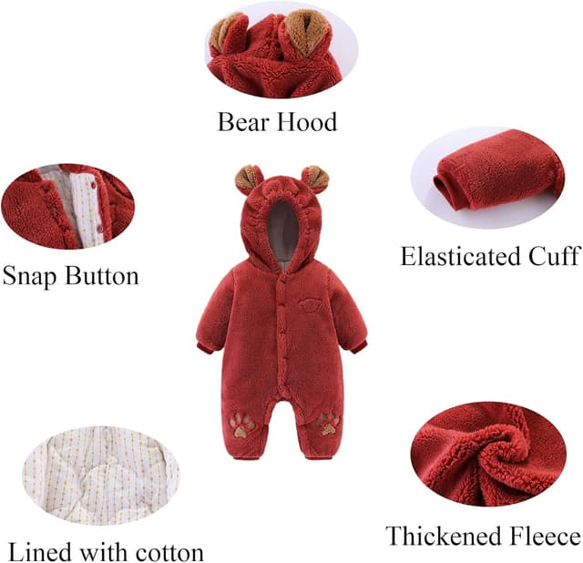 Detalle de Chamie Baby Hooded Winter Romper