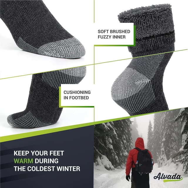 Thumbnail 3 de Alvada Warm Thermal Wool Socks Moisture-Wicking Cozy Socks
