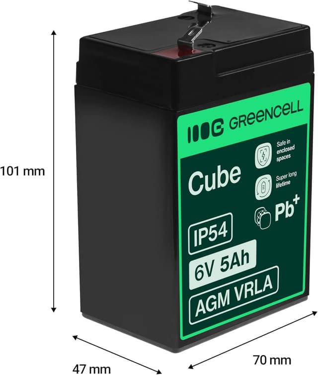 Detalle 2 de Green Cell AGM 6V 5Ah Akku für Zyklen