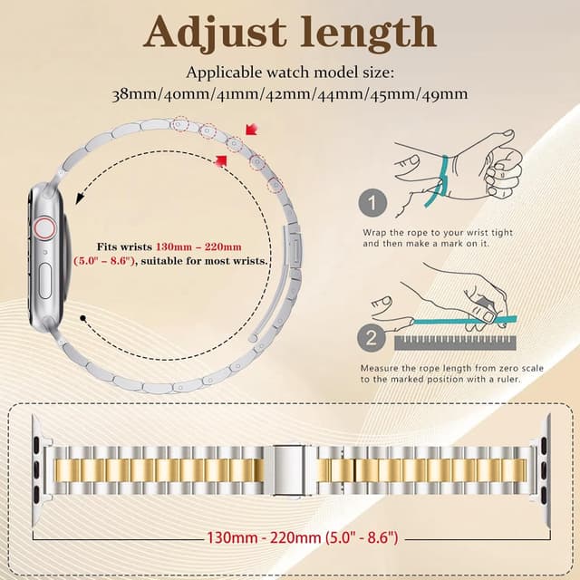 Detalle 1 de MaEiol Metal Strap for Apple Watch 41mm