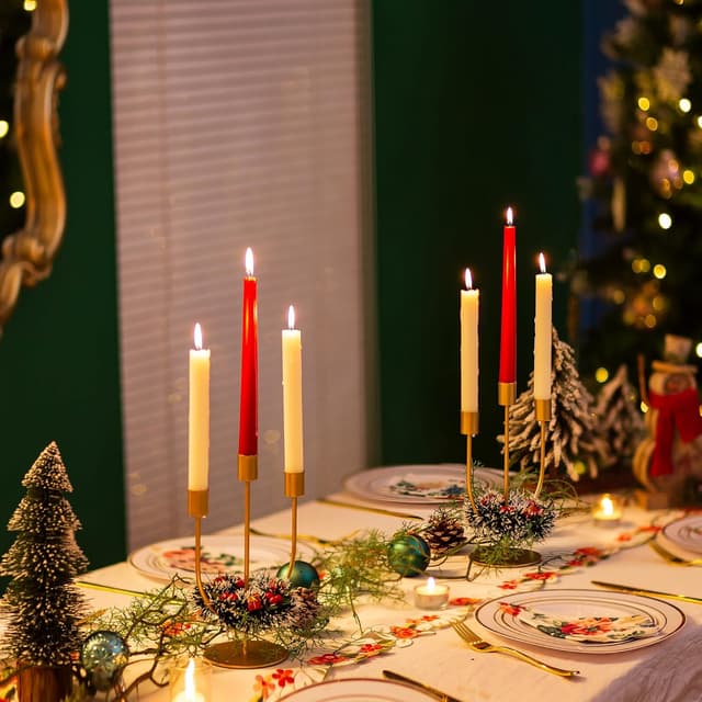 Thumbnail 2 de Sziqiqi Kerzenständer 3-Armig Gold Metall