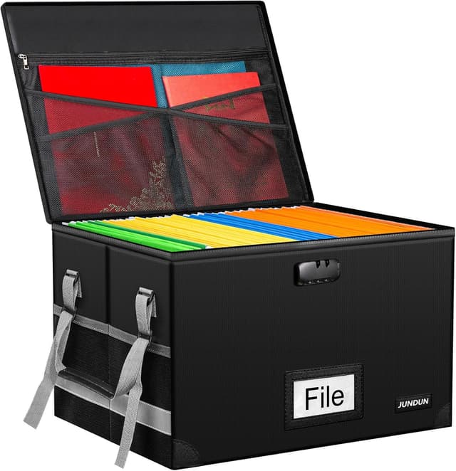 Detalle de JUNDUN File Box fireproof A4 organiser with lock
