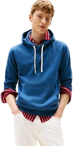 Detalle de Tommy Hilfiger Hoodie Seasonal Fleece azul Aegean Sea L