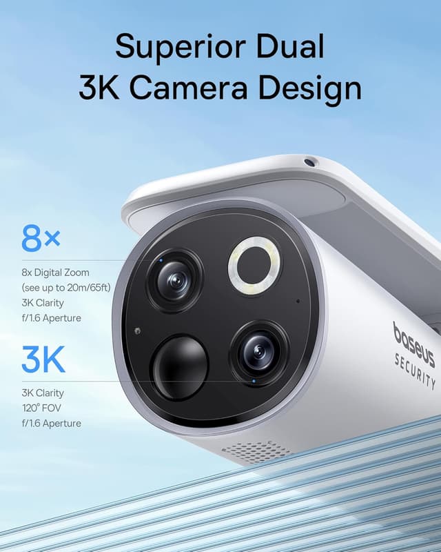 Detalle de Baseus S1 Pro 3K solar security camera