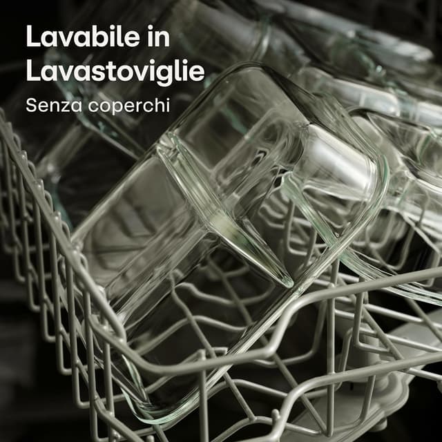 Detalle 2 de Praknu Meal Prep cont3 contenitori in vetro 2 pezzi