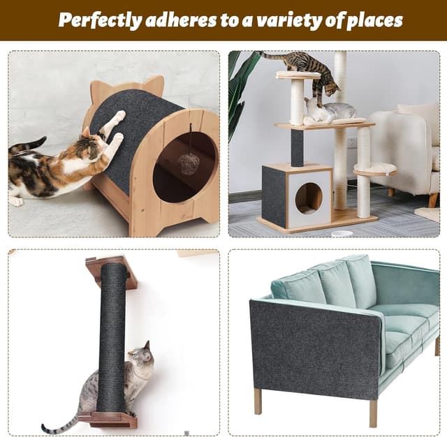 Detalle 2 de Kasanni Tappeto tiragraffi per gatti 200 cm × 40 cm 🐱